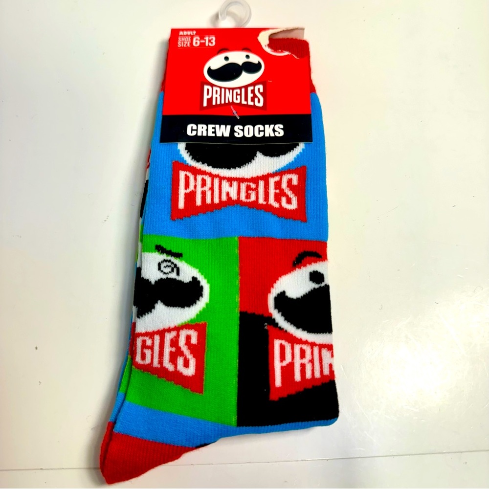 NWT. Pringles Crew Socks Adult/Unisex/Men/Women (6-13 Shoe Size)